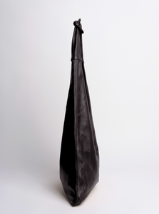 LARGE BLACK LEATHER BAG - IDALIA PILAR CAVIAR SIDE